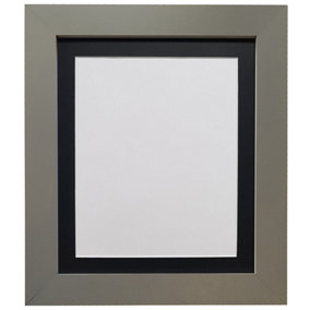 Metro Dark Grey Frame with Black Mount for Image Size 16 x 12 Inch