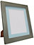 Metro Dark Grey Frame with Blue Mount for Image Size A4