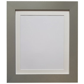 Metro Dark Grey Frame with Ivory Mount for Image Size 14 x 8 Inch