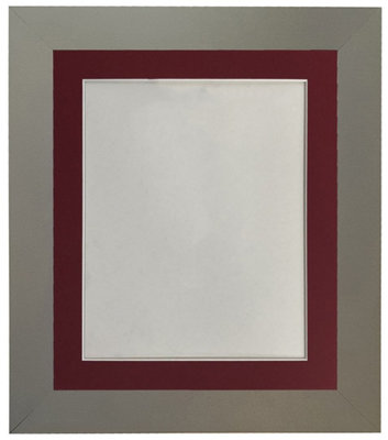 Metro Dark Grey Frame with Red Mount 30 x 40CM Image Size 12 x 10 Inch