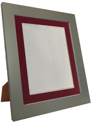 Metro Dark Grey Frame with Red Mount for Image Size A4