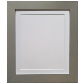 Metro Dark Grey Frame with White Mount for Image Size 10 x 4 Inch