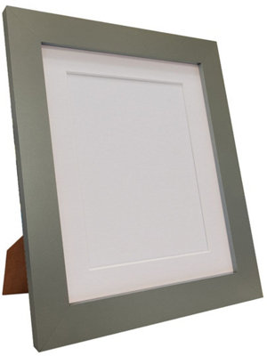 Metro Dark Grey Frame with White Mount for Image Size 10 x 8 Inch