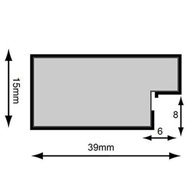 Metro Distressed White Frame with Light Grey Mount for Image Size 40 x 30 CM