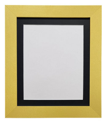 Metro Gold Frame with Black Mount 30 x 40CM Image Size 12 x 8 Inch