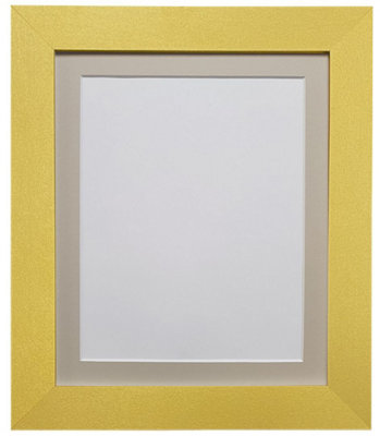 Metro Gold Frame with Light Grey Mount 40 x 50CM Image Size 30 x 40 CM