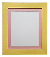 Metro Gold Frame with Pink Mount for Image Size A5