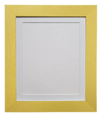 Metro Gold Frame with White Mount 45 x 30CM Image Size 14 x 8 Inch