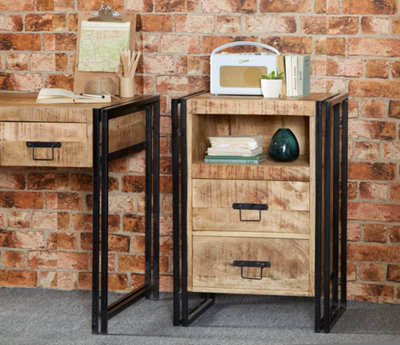 Metro Industrial 2 Drawer Side Table/Chest
