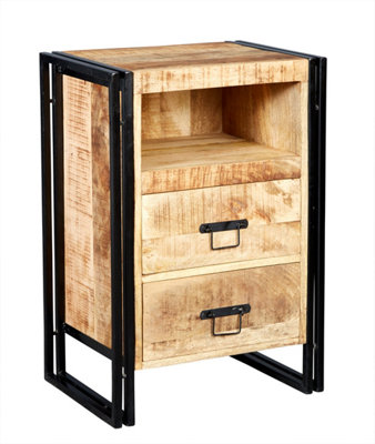 Metro Industrial 2 Drawer Side Table/Chest