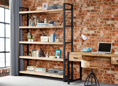 Metro Industrial Large Open Bookcase