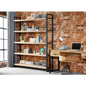 Metro Industrial Large Open Bookcase