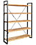 Metro Industrial Large Open Bookcase