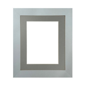 Metro Light Grey Frame with Dark Grey Mount for Image Size 10 x 4 Inch