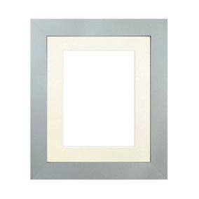 Metro Light Grey Frame with Ivory Mount for Image Size 10 x 8 Inch