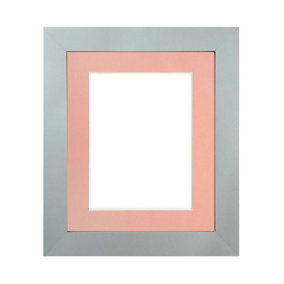 Metro Light Grey Frame with Pink Mount for Image Size 10 x 4 Inch
