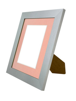 Metro Light Grey Frame with Pink Mount for Image Size 7 x 5 Inch