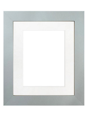 Metro Light Grey Frame with White Mount 30 x 40CM Image Size 12 x 8 Inch