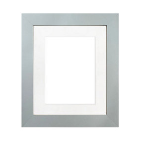 Metro Light Grey Frame with White Mount for Image Size 10 x 4 Inch