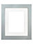 Metro Light Grey Frame with White Mount for Image Size 14 x 11 Inch