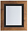 Metro Vintage Wood Frame with Black Mount for Image Size 4 x 3 Inch