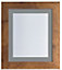 Metro Vintage Wood Frame with Dark Grey Mount for Image Size A3