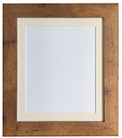 Metro Vintage Wood Frame with Ivory Mount A3 Image Size A4