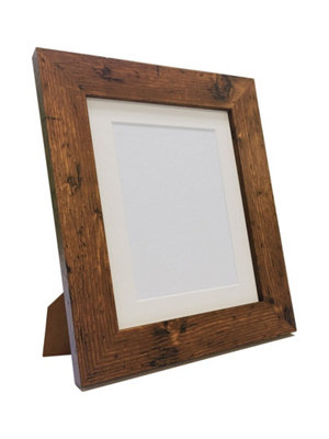 Metro Vintage Wood Frame with Ivory Mount for Image Size 6 x 4 Inch