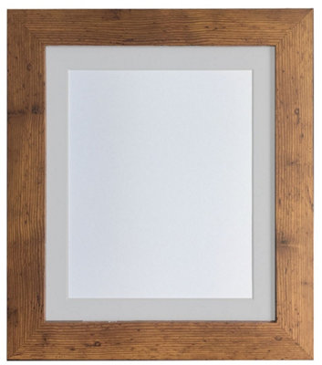 Metro Vintage Wood Frame with Light Grey Mount 50 x 70CM Image Size A2