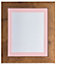 Metro Vintage Wood Frame with Pink Mount for Image Size 16 x 12 Inch
