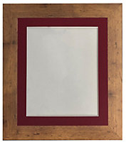 Metro Vintage Wood Frame with Red Mount for ImageSize A2