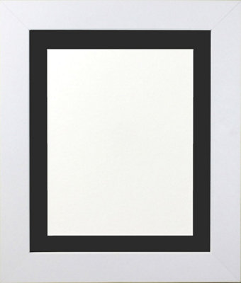 Metro White Frame with Black Mount 30 x 40CM Image Size 12 x 10 Inch