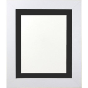 Metro White Frame with Black Mount 30 x 40CM Image Size 12 x 10 Inch