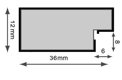 Metro White Frame with Black Mount 30 x 40CM Image Size 12 x 8 Inch