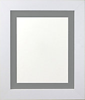 Metro White Frame with Dark Grey Mount for Image Size A5