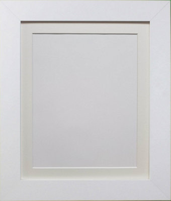 Metro White Frame with Ivory Mount for Image Size 14 x 11 Inch