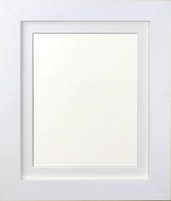 Metro White Frame with White Mount 50 x 70CM Image Size 24 x 16 Inch