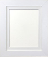Metro White Frame with White Mount 50 x 70CM Image Size A2