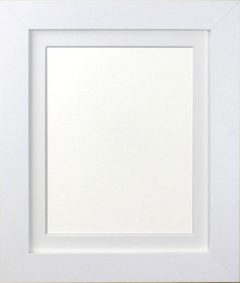 Metro White Frame with White Mount for Image Size 10 x 4 Inch