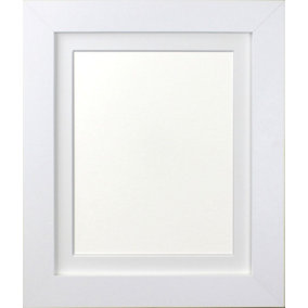 Metro White Frame with White Mount for Image Size 14 x 8 Inch