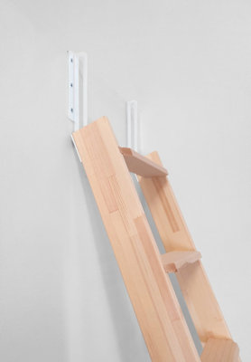 Mezzanine ladder slide bracket kit white