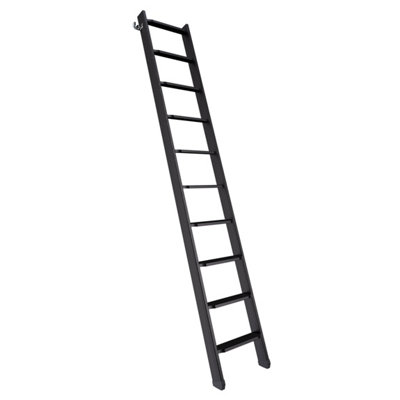 Mezzanine timber ladder black 12 tread