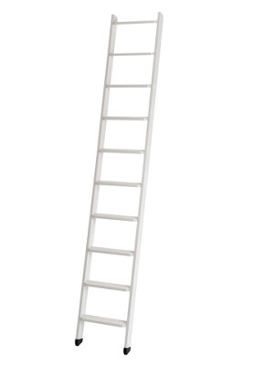 Mezzanine timber ladder white 10 tread