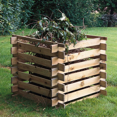 Mezzito Wooden Garden Compost Bin 3 x 3