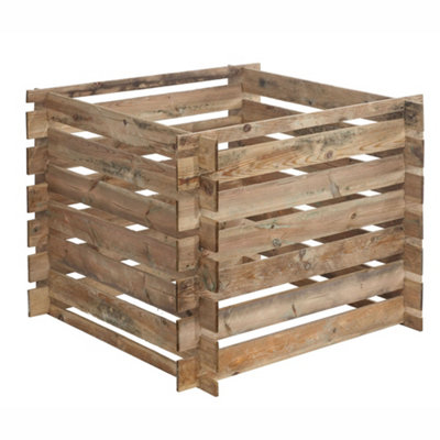 Mezzito Wooden Garden Compost Bin 3 x 3 - 4
