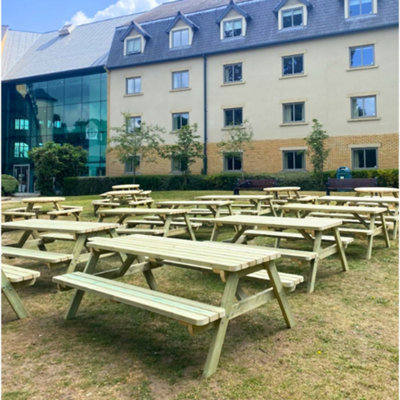MG Timber Products - Heavy Duty Wooden Picnic Table / Bench, 6FT Pub Bench