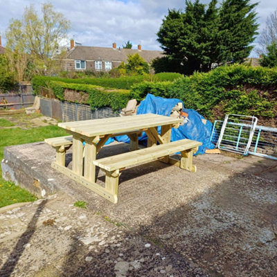 MG Timber Products: Premium Walk-In Style Picnic Table - Pub Bench ...