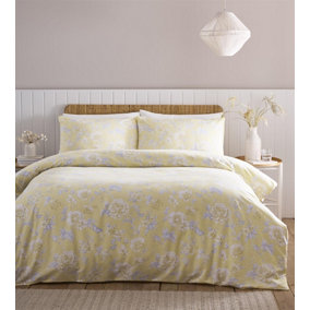 Mia King Duvet Cover Bedding Bed Set Floral Lemon Yellow