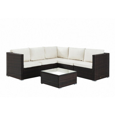 B&q rattan corner discount sofa