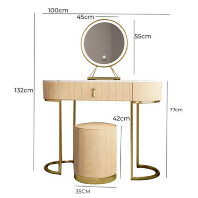cinta dress in golden Lancaster Dressing Table Set Cream main image 1